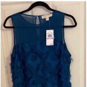 NWT Michael Kors Shift Luxe Teal Dress